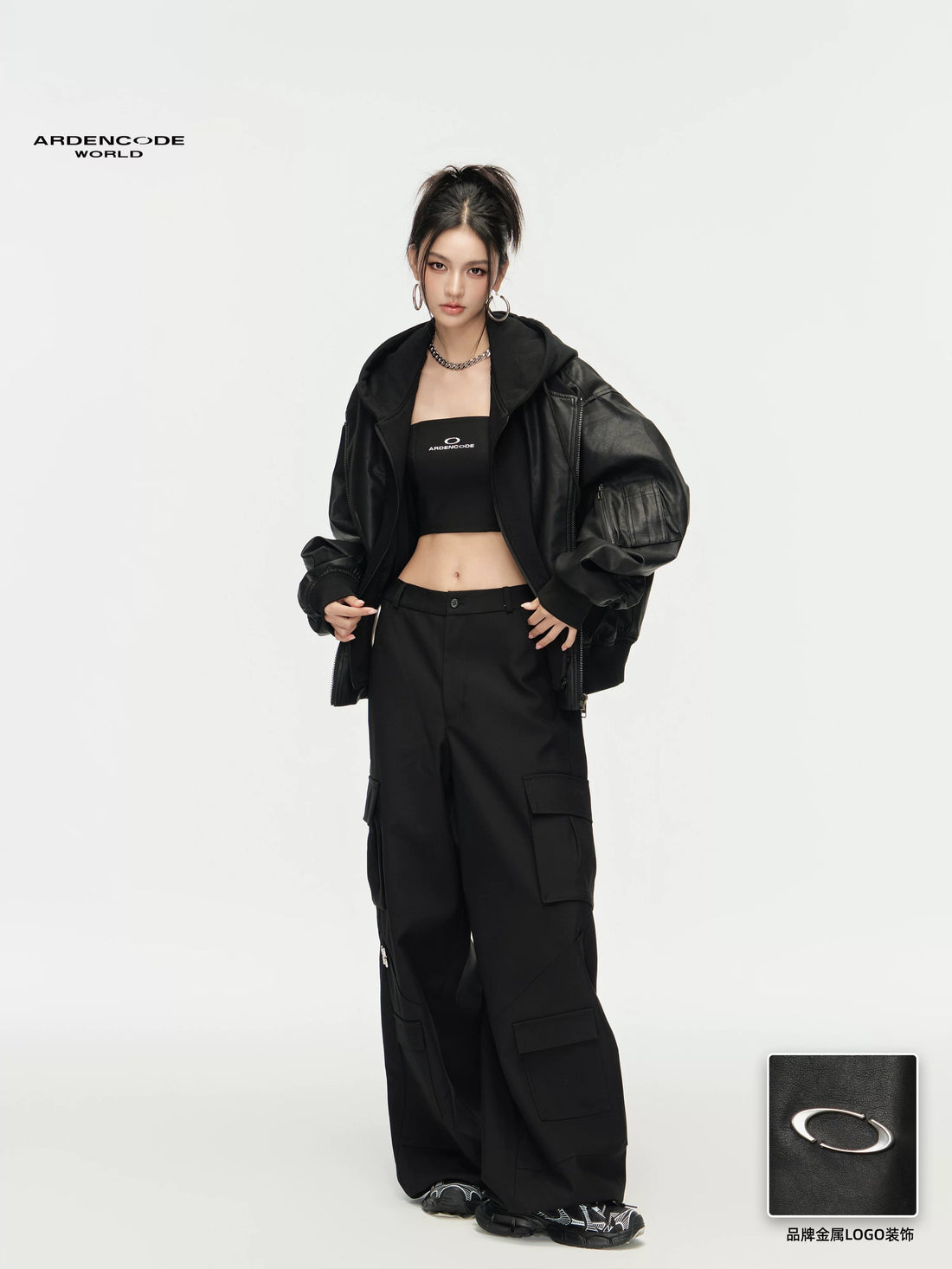 Arden Code Baseball leather jacket