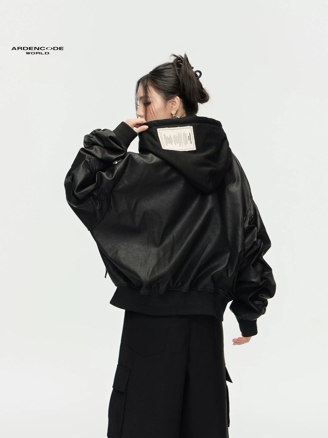 Arden Code Baseball leather jacket