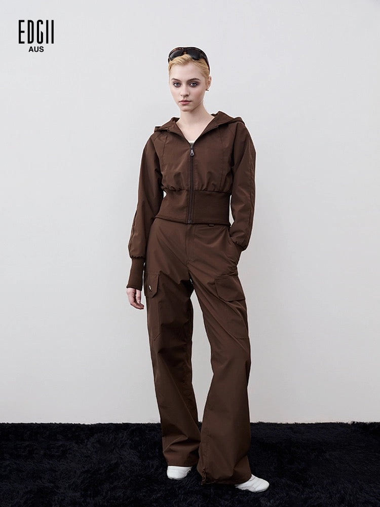 EDGII ED50AW18001 Hooded woven jacket + work pants set