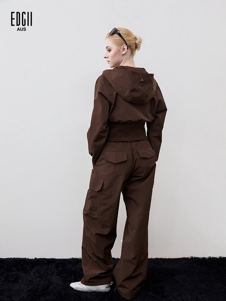 EDGII ED50AW18001 Hooded woven jacket + work pants set