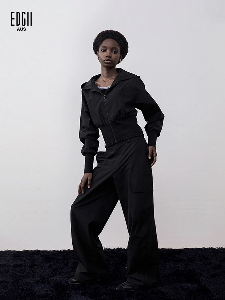 EDGII ED50AW18001 Hooded woven jacket + work pants set