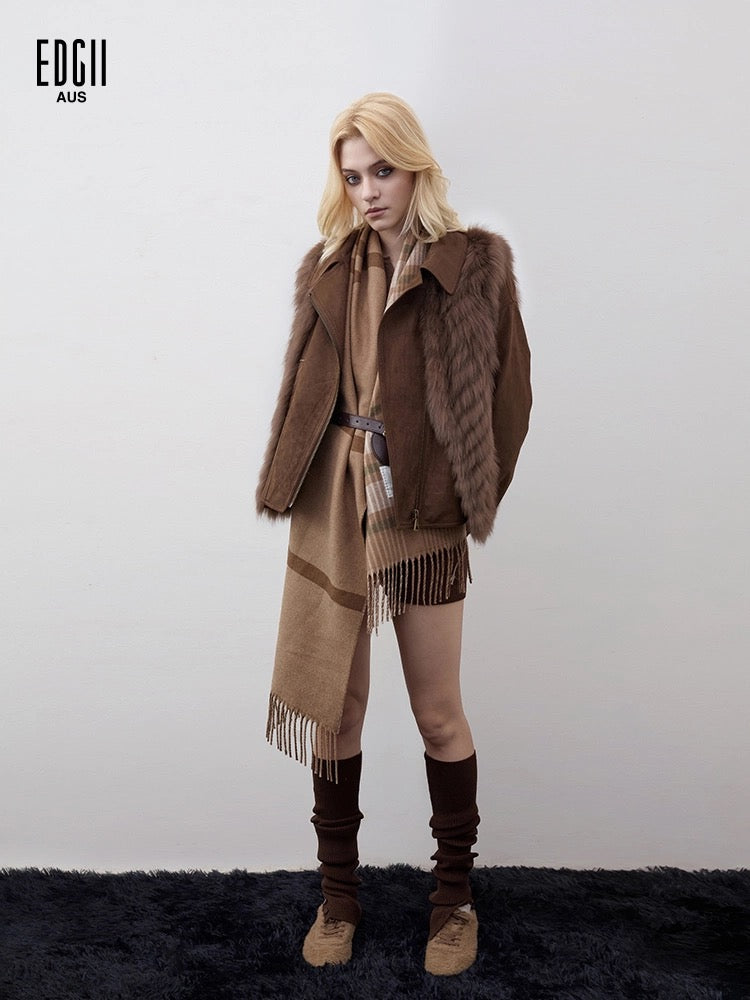 EDGII ED50AW1006 Silhouette fur coat