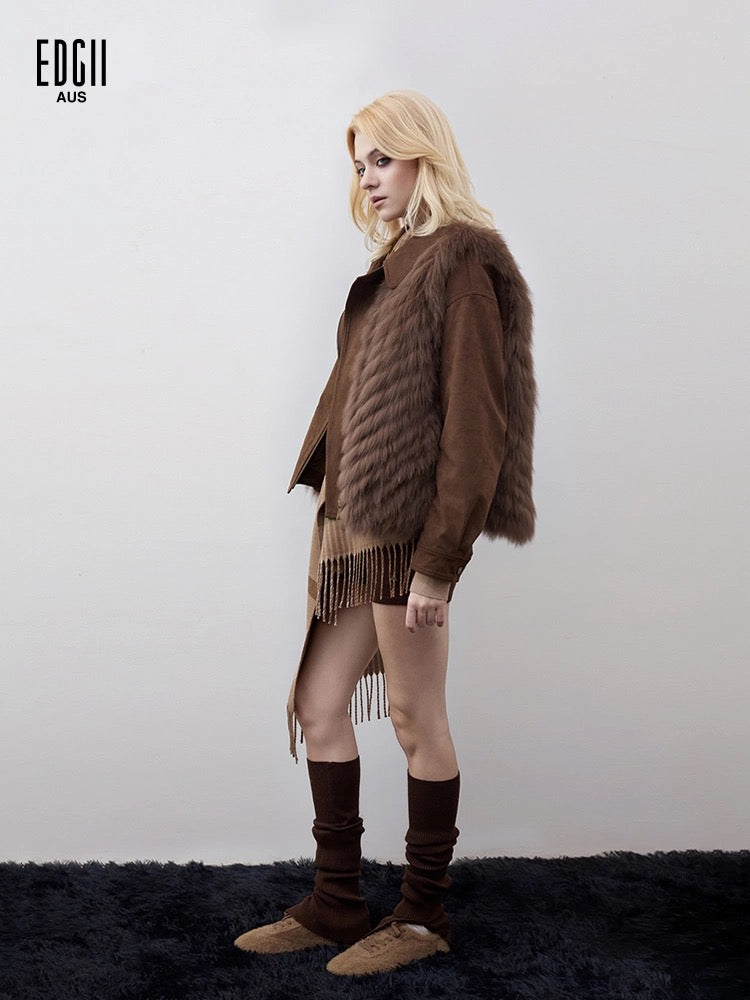 EDGII ED50AW1006 Silhouette fur coat