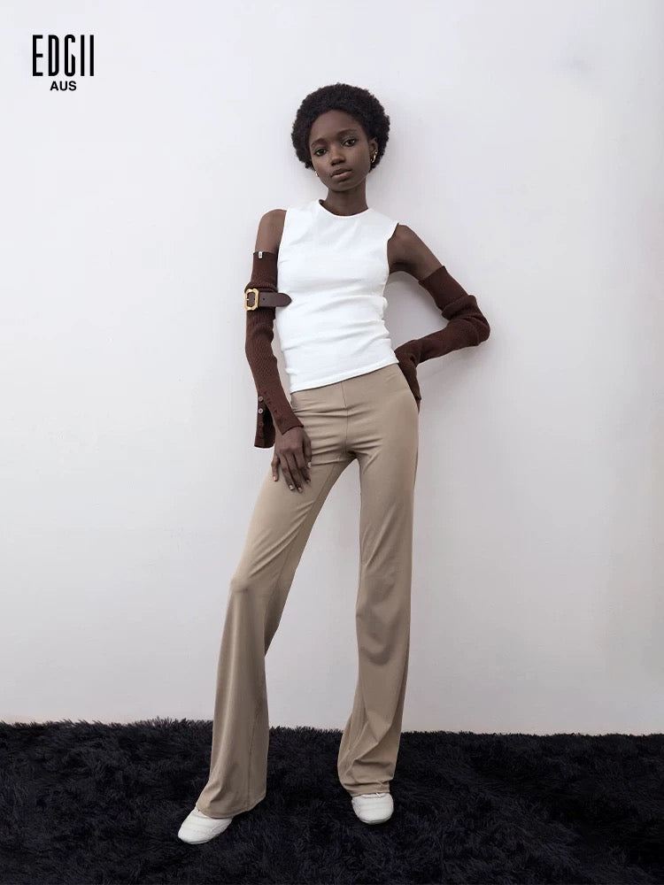 EDGII ED50AW13003 High waisted slimming micro flared pants