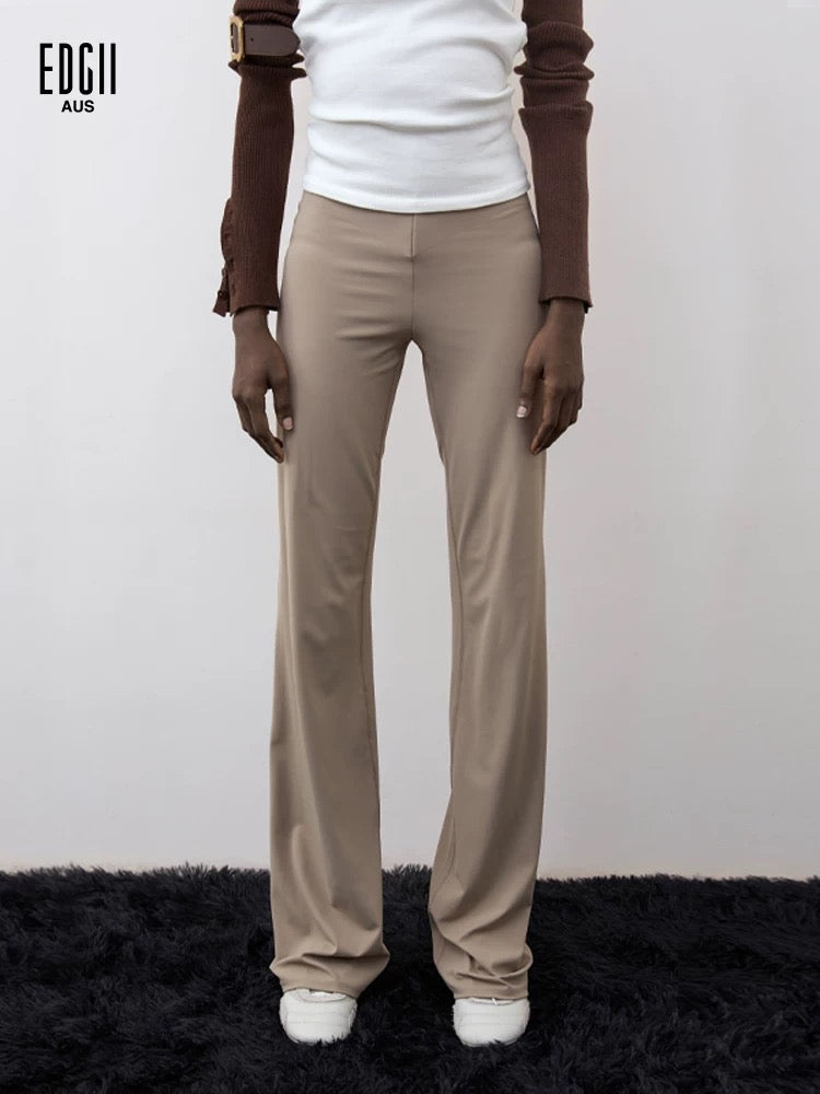 EDGII ED50AW13003 High waisted slimming micro flared pants