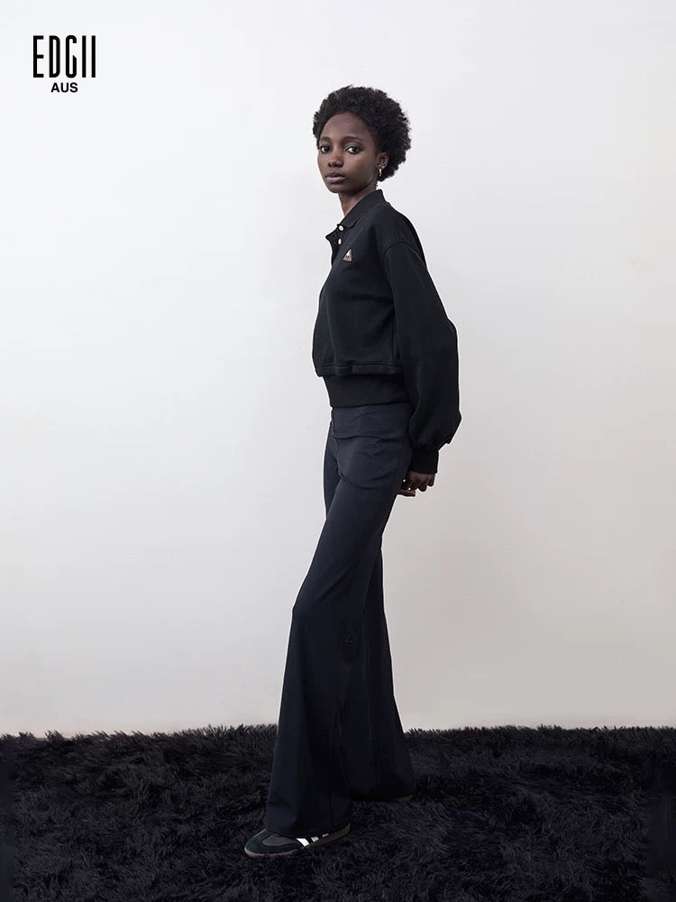 EDGII ED50AW13003 High waisted slimming micro flared pants