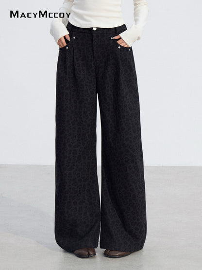 MacyMccoy MMC2025203 Woolen curved knife floor pants