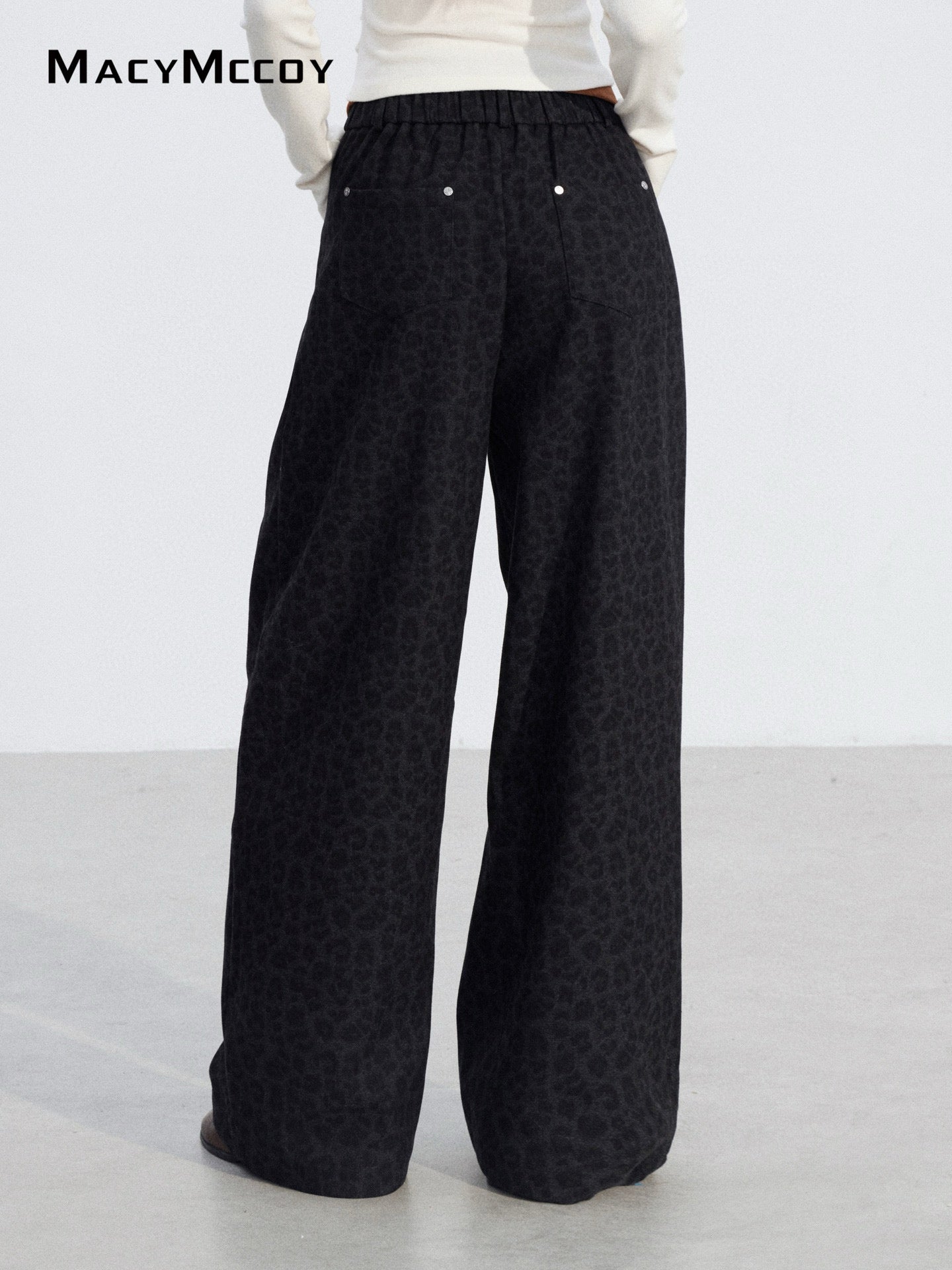 MacyMccoy MMC2025203 Woolen curved knife floor pants