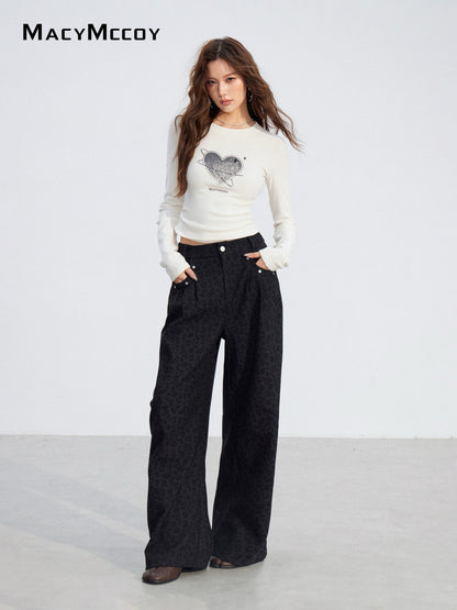 MacyMccoy MMC2025203 Woolen curved knife floor pants