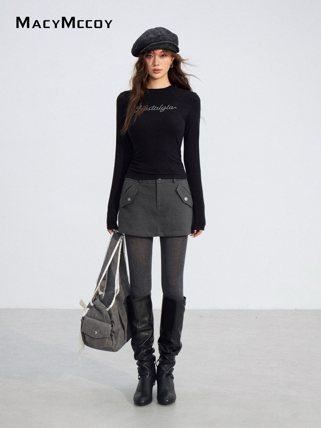 MacyMccoy MMC2025202 Diamond round neck brushed base shirt