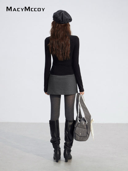 MacyMccoy MMC2025202 Diamond round neck brushed base shirt