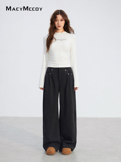 MacyMccoy MMC2025202 Diamond round neck brushed base shirt