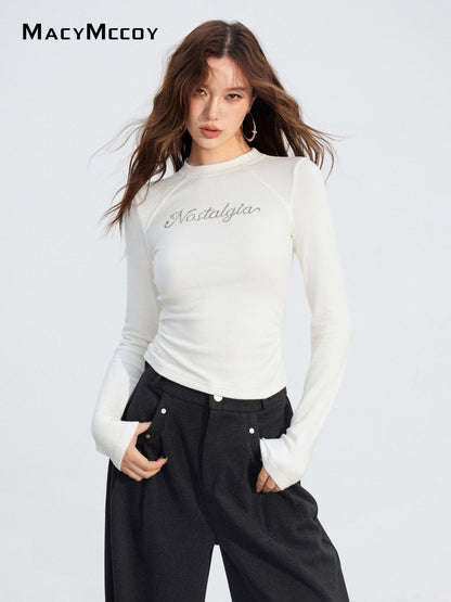 MacyMccoy MMC2025202 Diamond round neck brushed base shirt