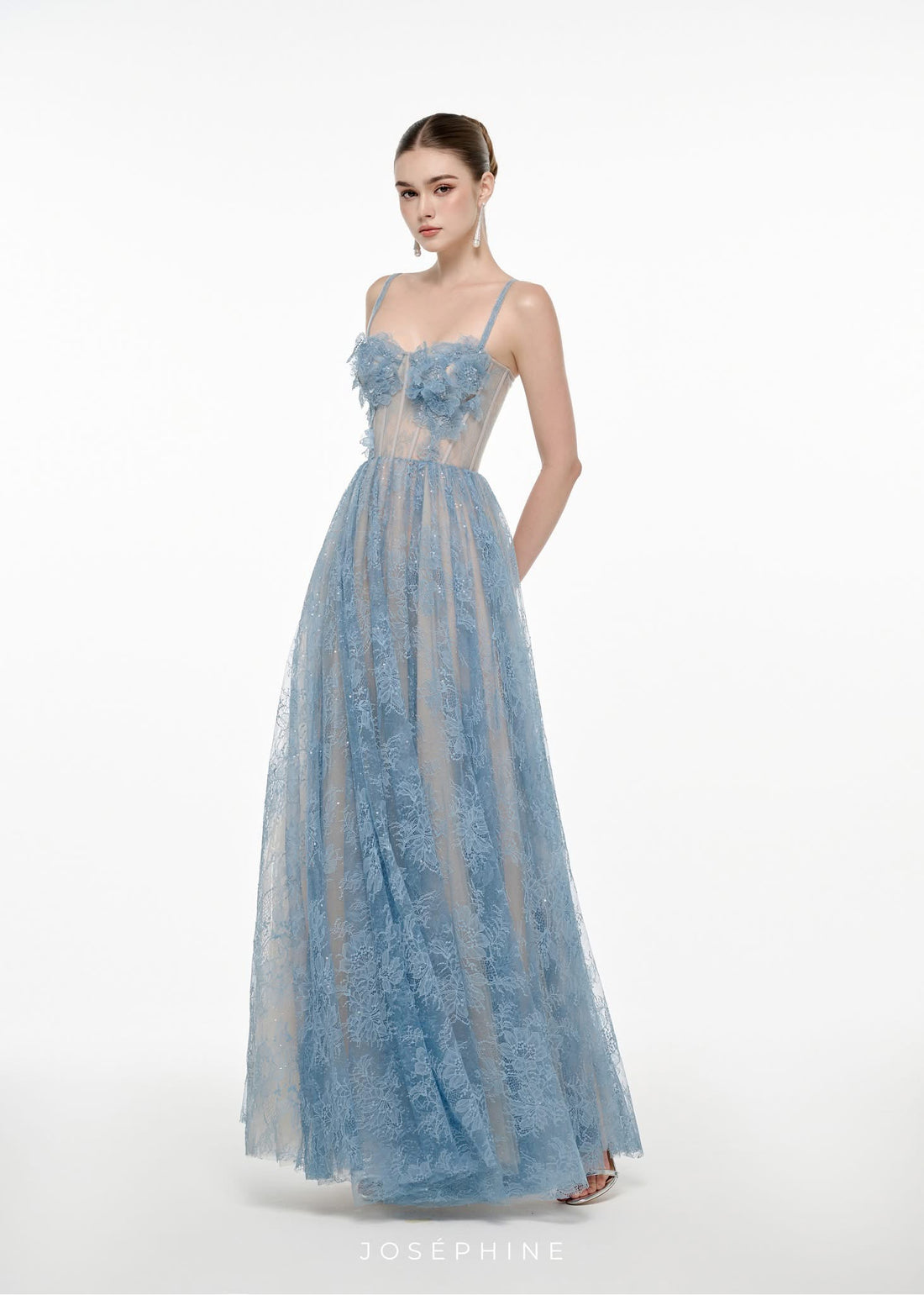 Josephine Calla Dress (Blue)