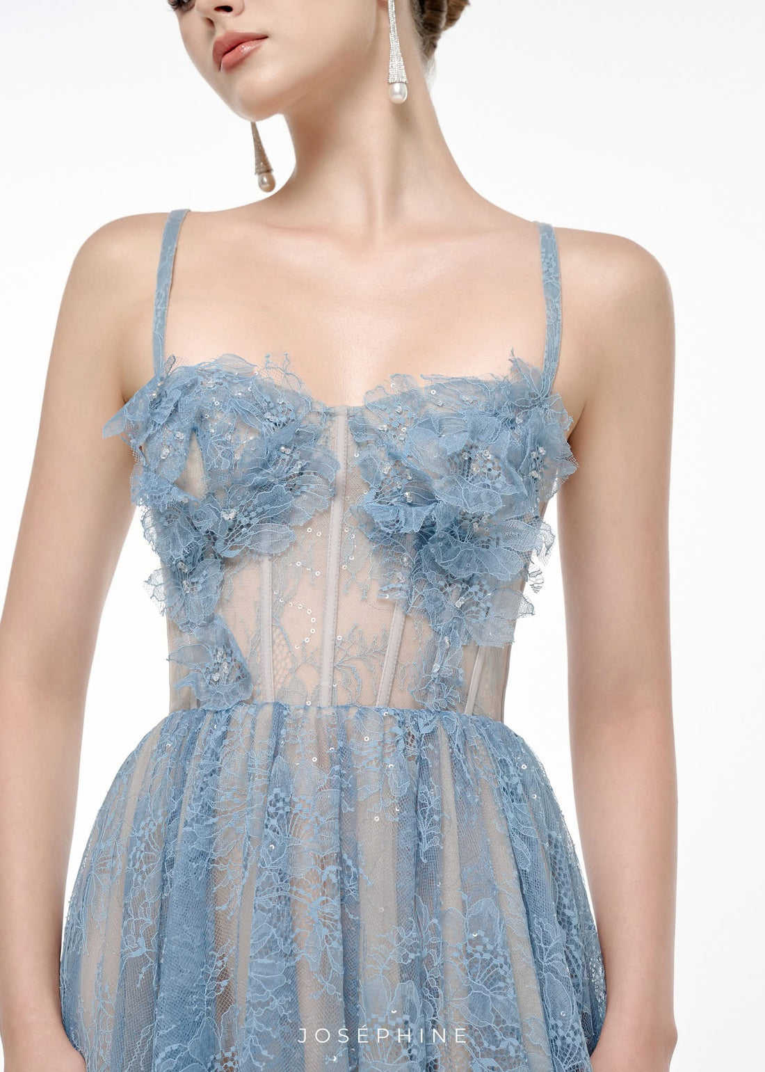 Josephine Calla Dress (Blue)