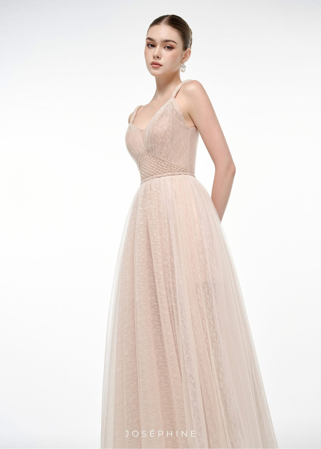 Josephine Velia Dress (Beige)