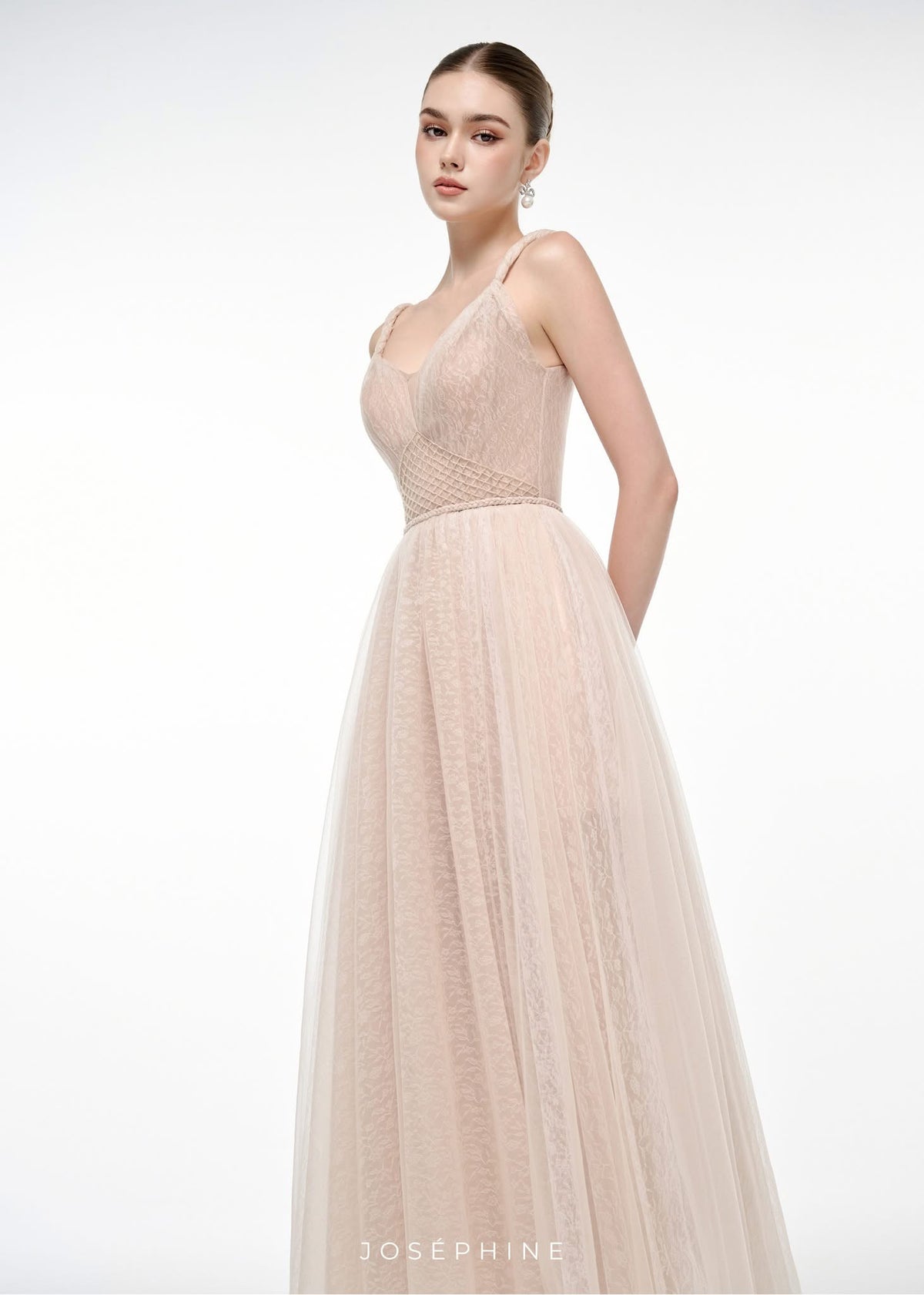 Josephine Velia Dress (Beige)