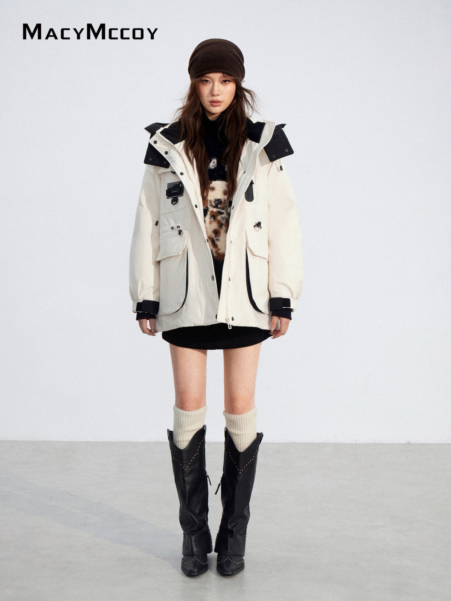 MacyMccoy MMC2025197 Color-blocking Parka Down Jacket