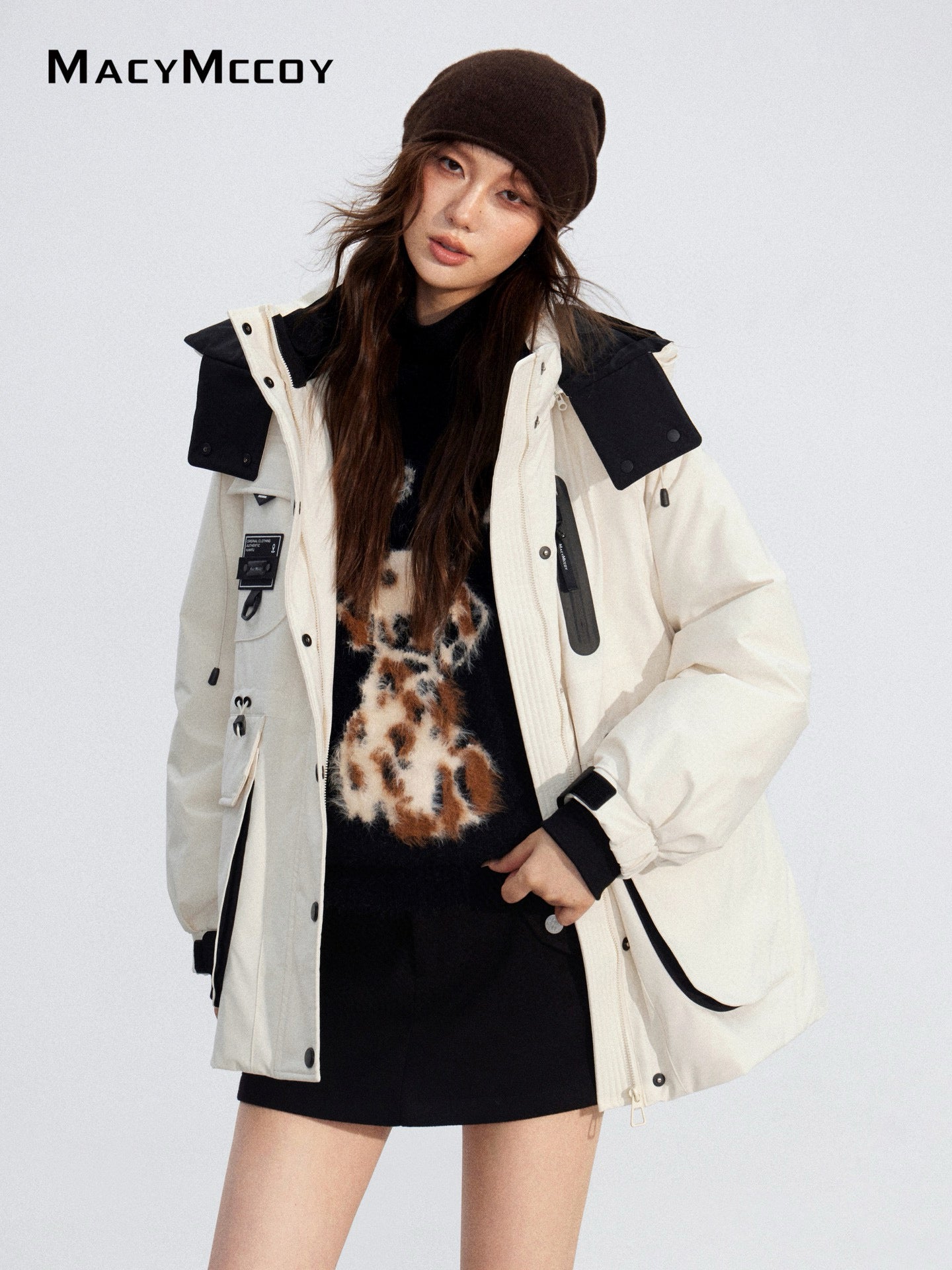 MacyMccoy MMC2025197 Color-blocking Parka Down Jacket