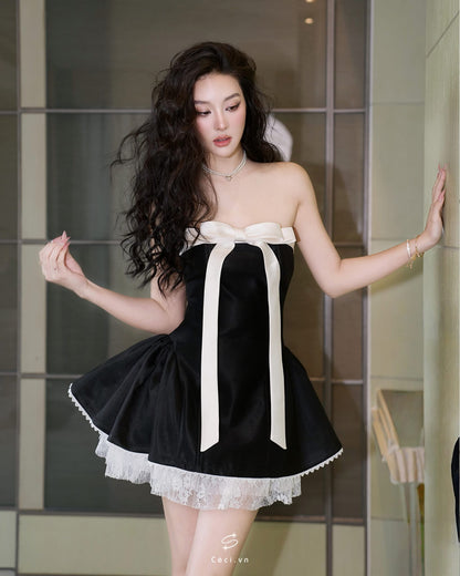 Ceci Alissa Tafta Dress (Black)