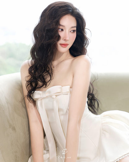 Ceci Alissa Tafta Dress (Cream)