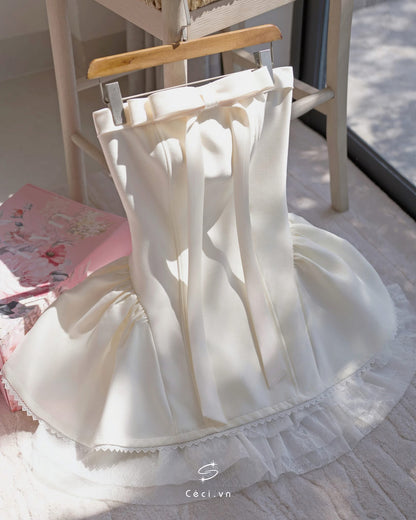 Ceci Alissa Tafta Dress (Cream)