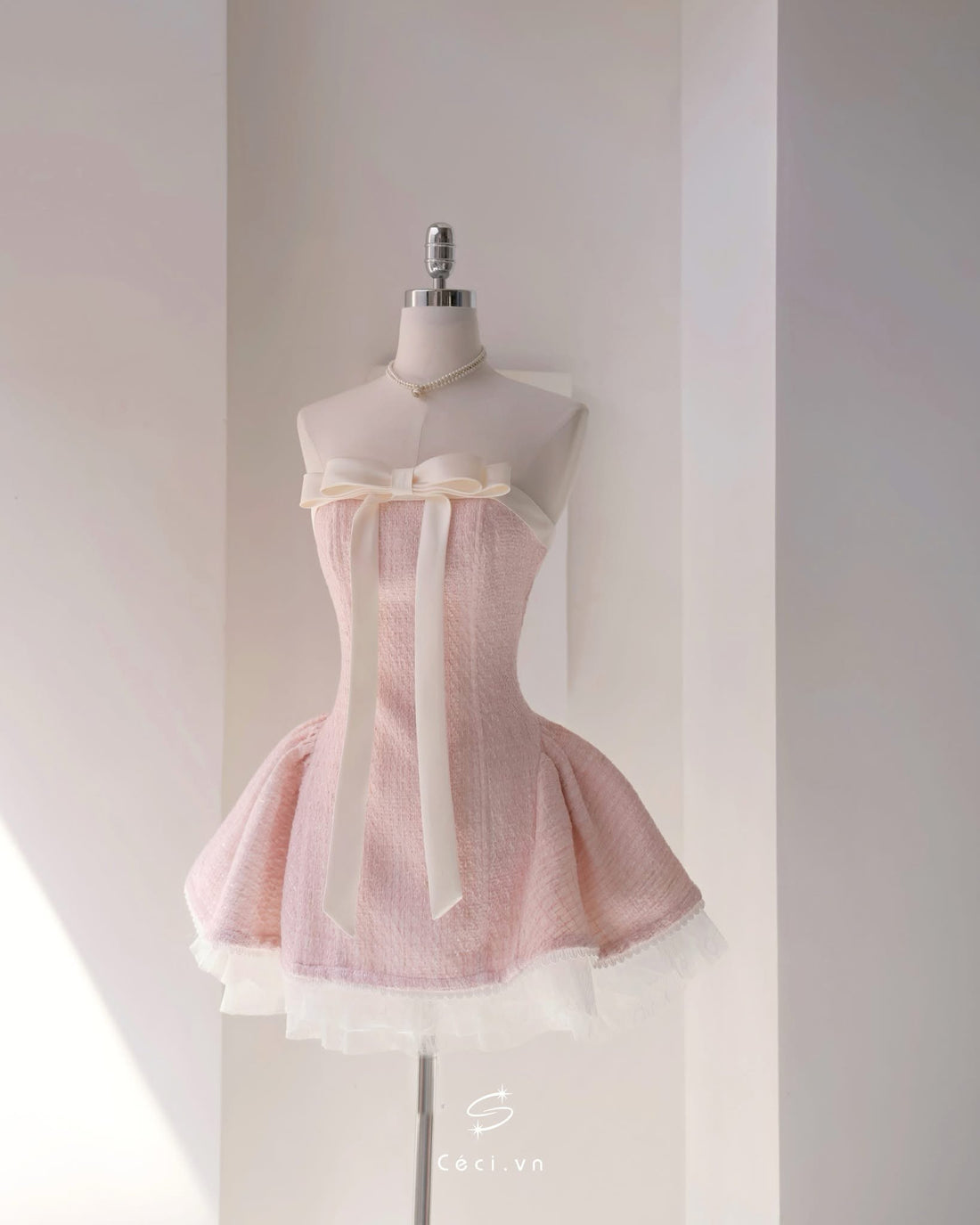 Ceci Alissa Tweed Dress (Pink)