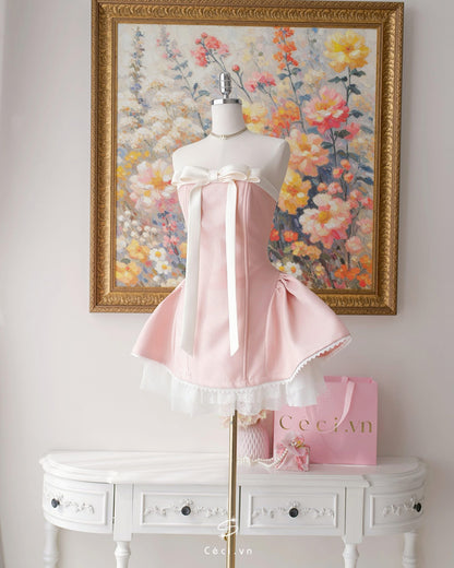Ceci Alissa Tafta Dress (Pink)