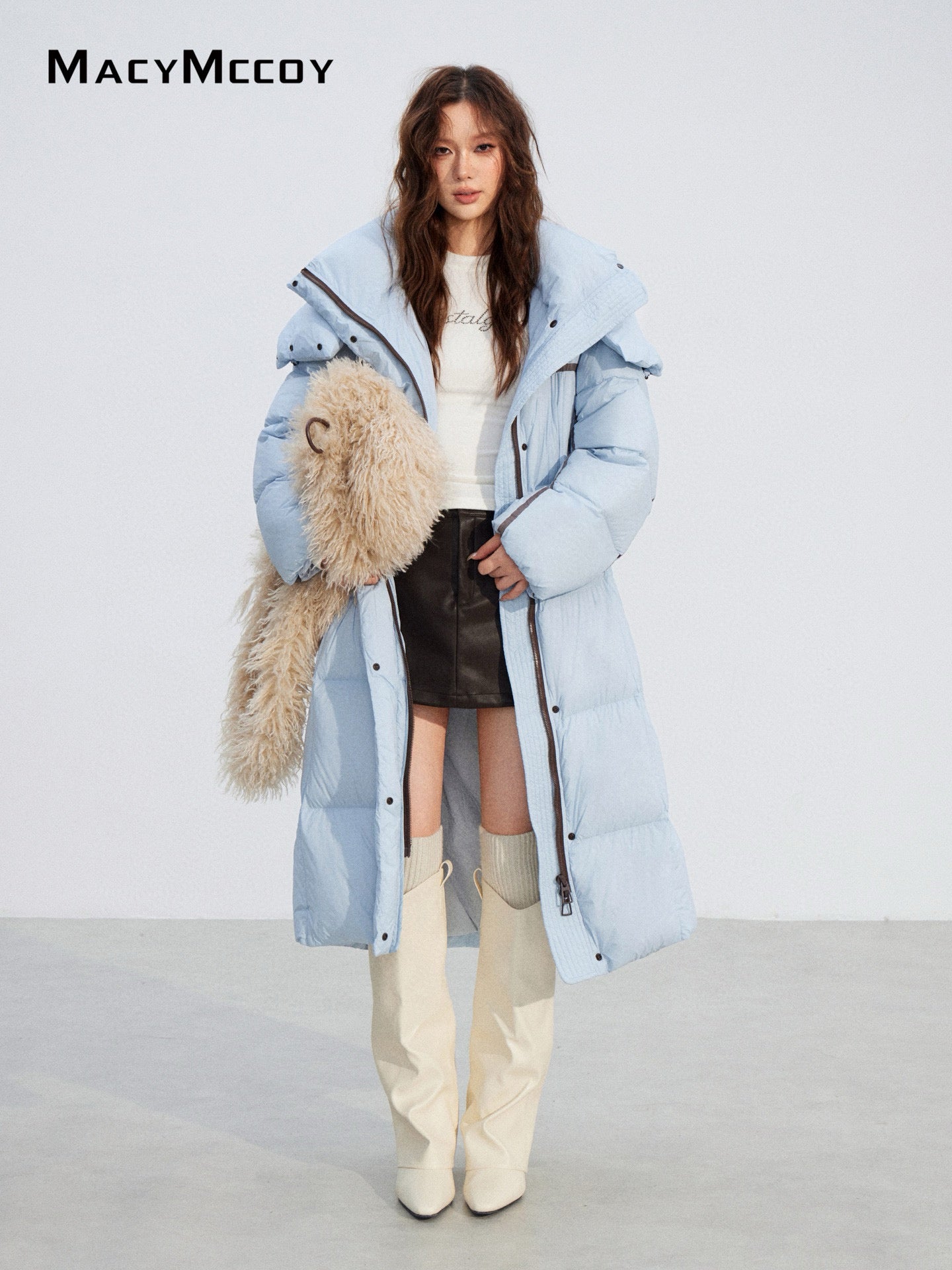 MacyMccoy MMC2025212 Hooded long down jacket