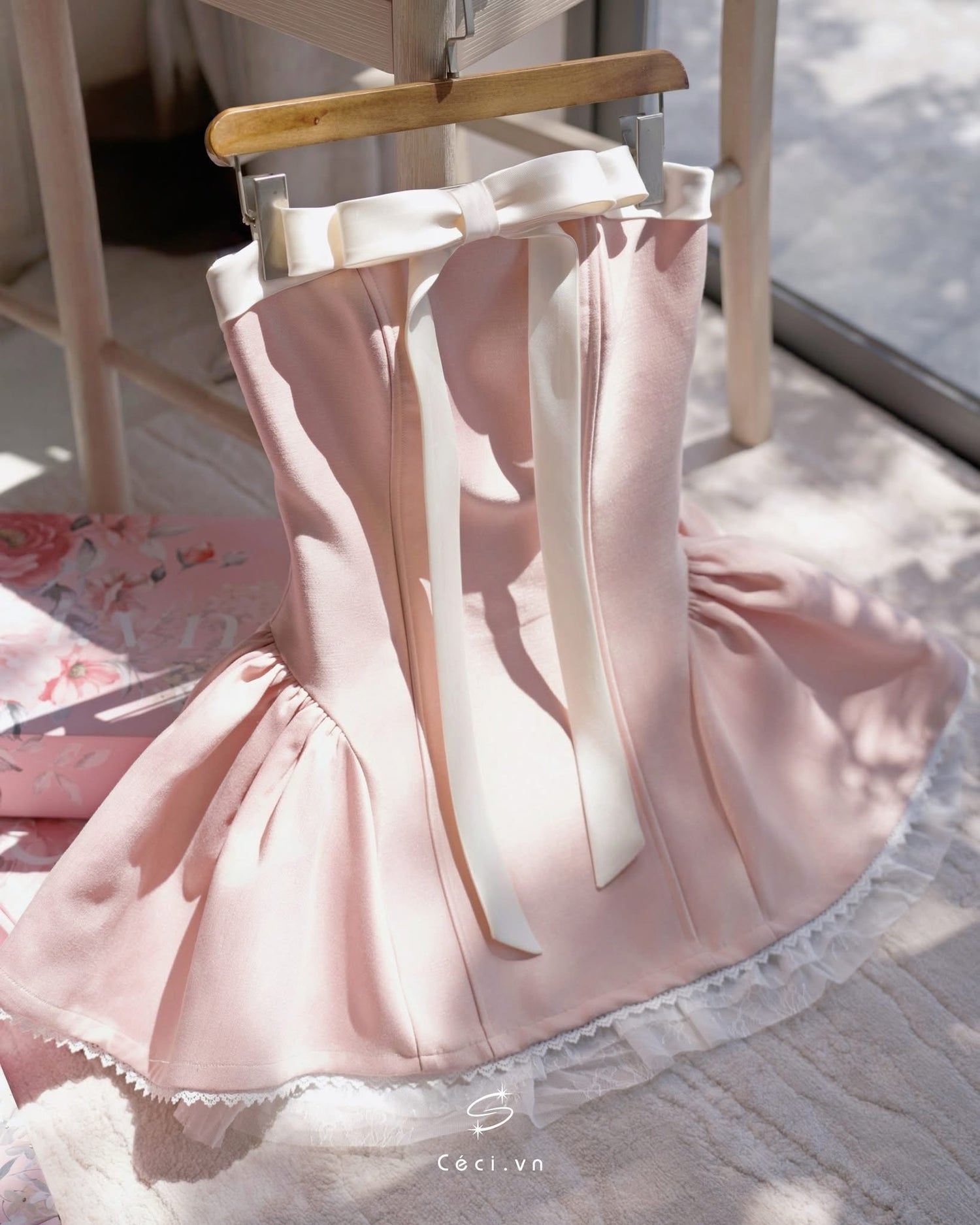 Ceci Alissa Tafta Dress (Pink)