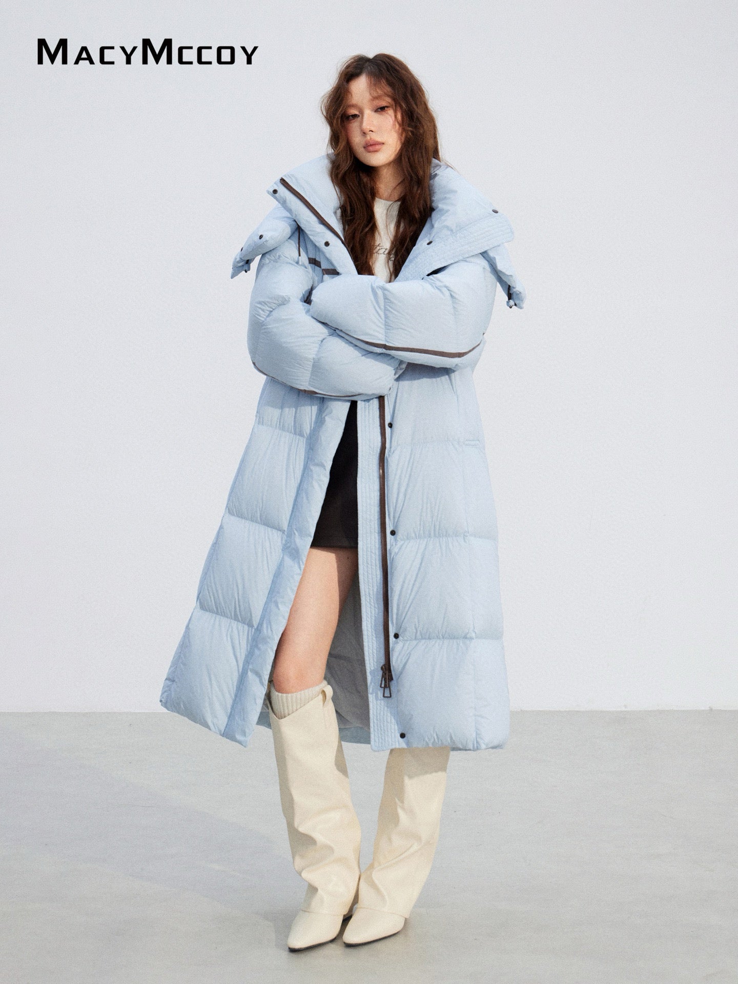 MacyMccoy MMC2025212 Hooded long down jacket