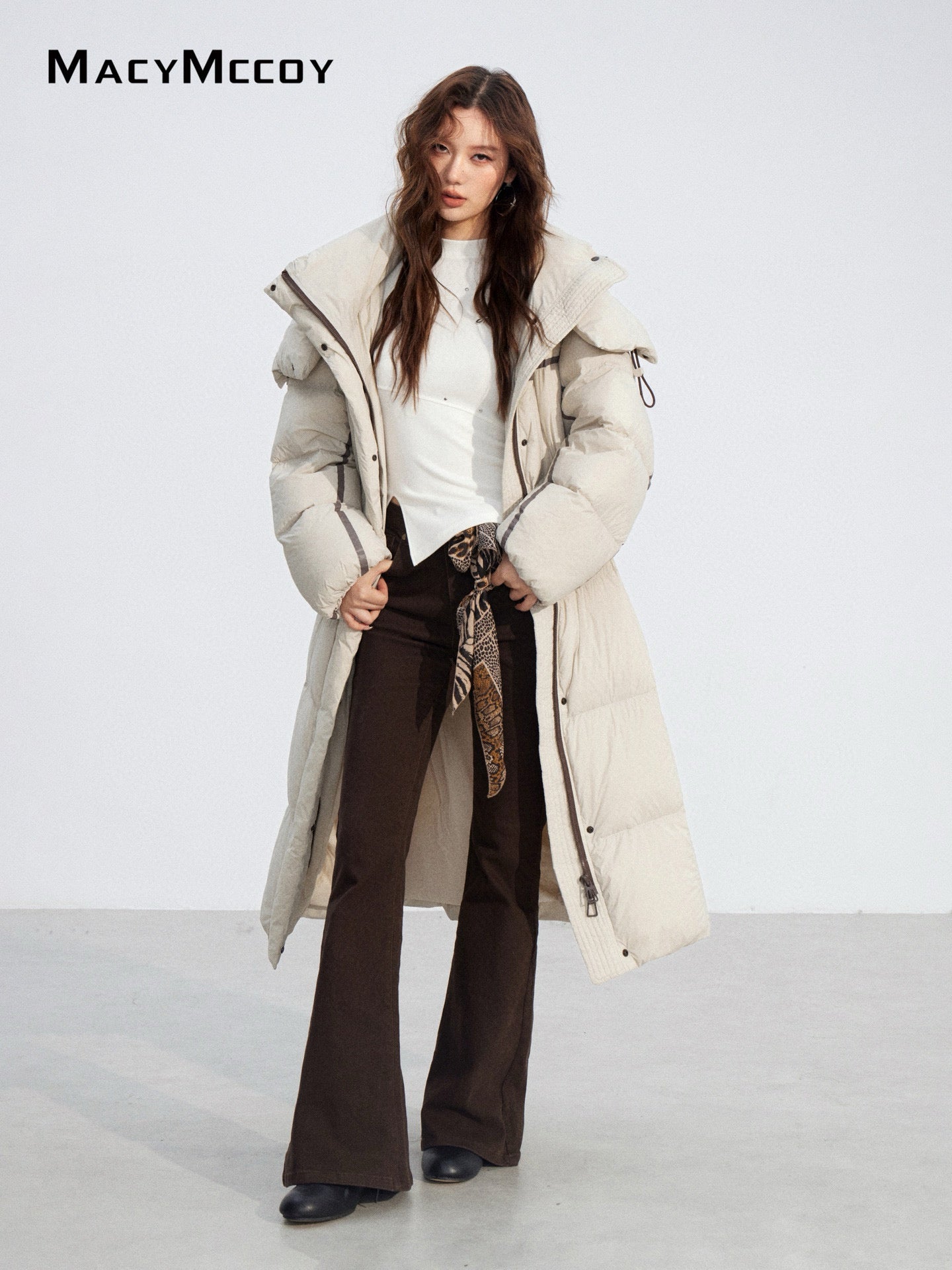 MacyMccoy MMC2025212 Hooded long down jacket