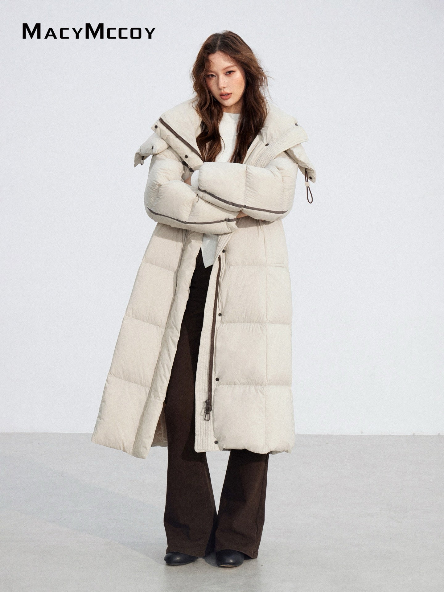 MacyMccoy MMC2025212 Hooded long down jacket