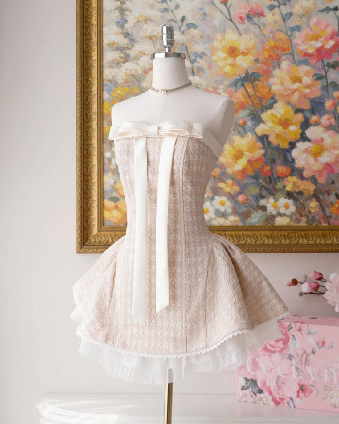 Ceci Alissa Gấm Z Dress (Cream)