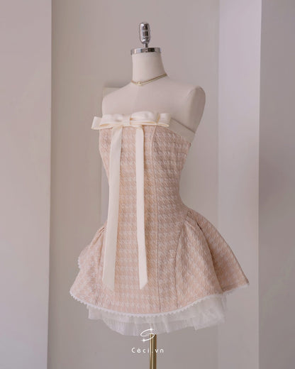 Ceci Alissa Gấm Z Dress (Cream)