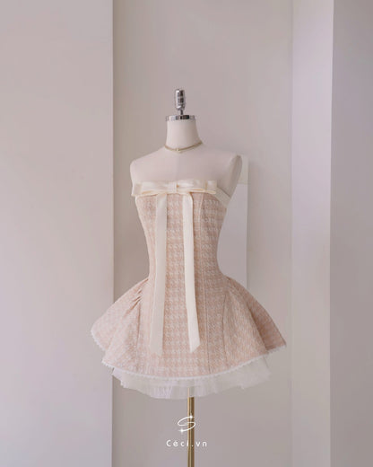 Ceci Alissa Gấm Z Dress (Cream)