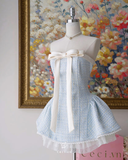 Ceci Alissa Tweed Dress (Blue)