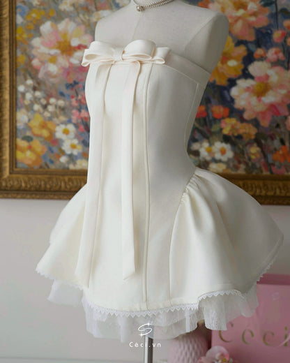 Ceci Alissa Tafta Dress (Cream)