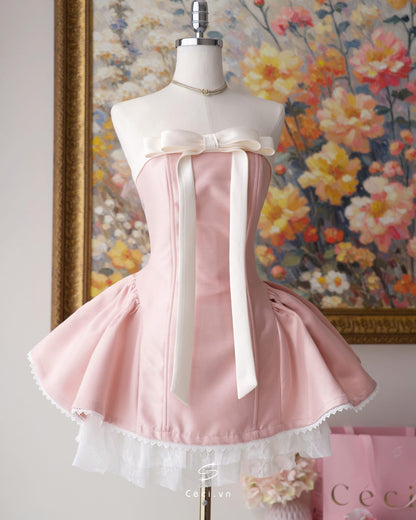 Ceci Alissa Tafta Dress (Pink)