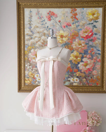 Ceci Alissa Tweed Dress (Pink)