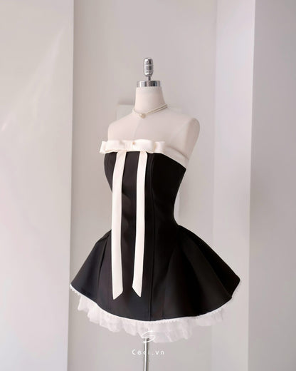 Ceci Alissa Tafta Dress (Black)