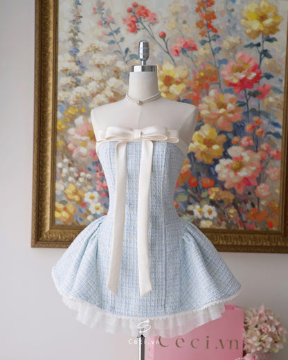 Ceci Alissa Tweed Dress (Blue)