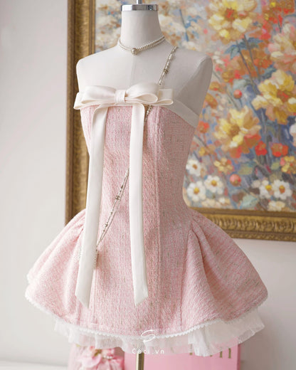 Ceci Alissa Tweed Dress (Pink)