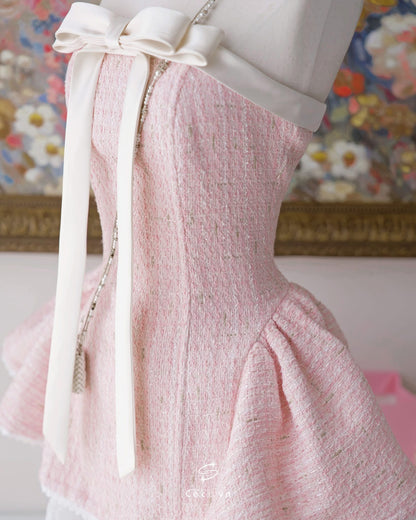 Ceci Alissa Tweed Dress (Pink)