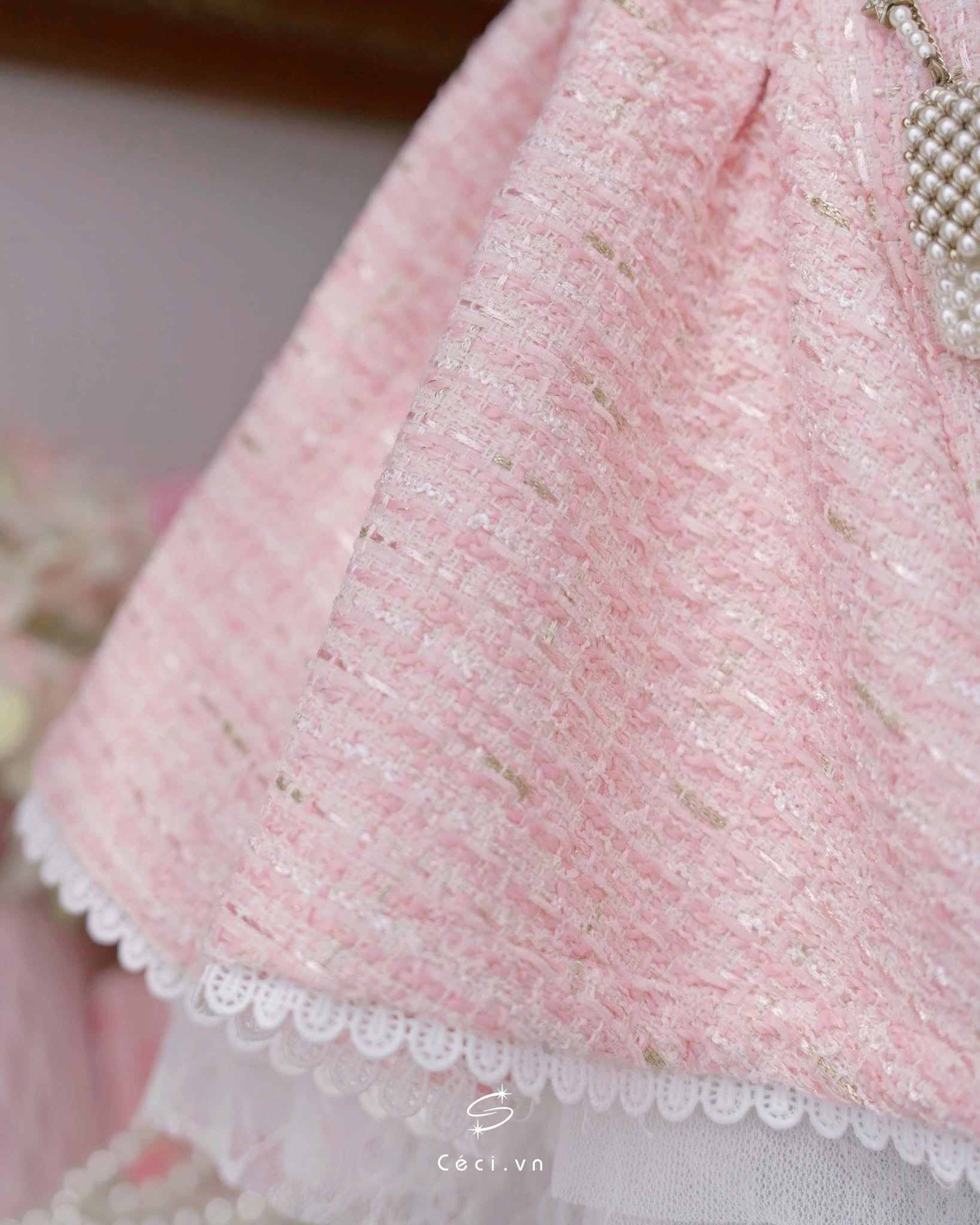Ceci Alissa Tweed Dress (Pink)