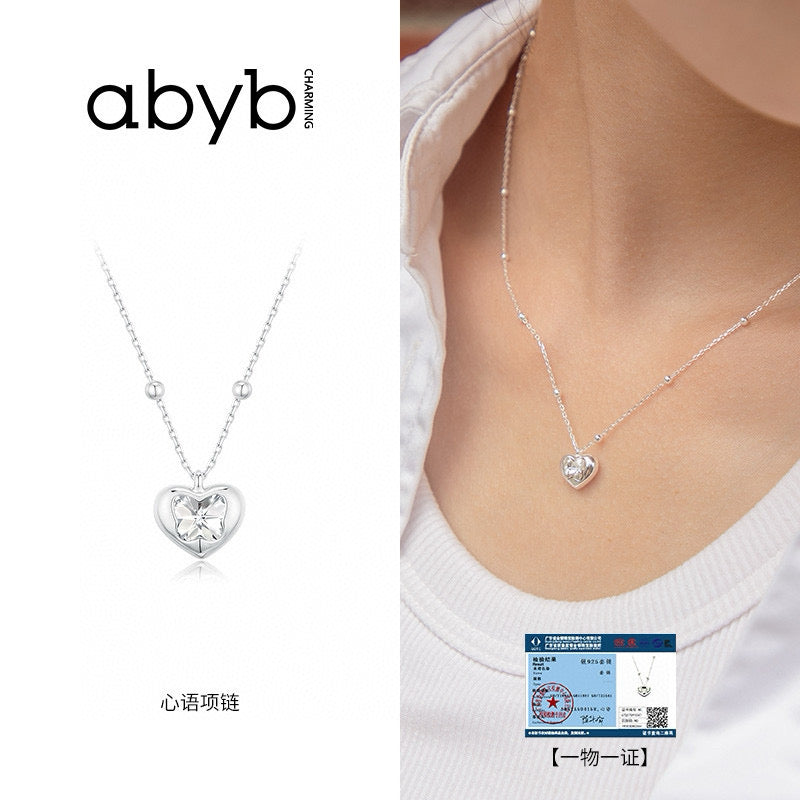 ABYB CHARMING Heart Language Necklace