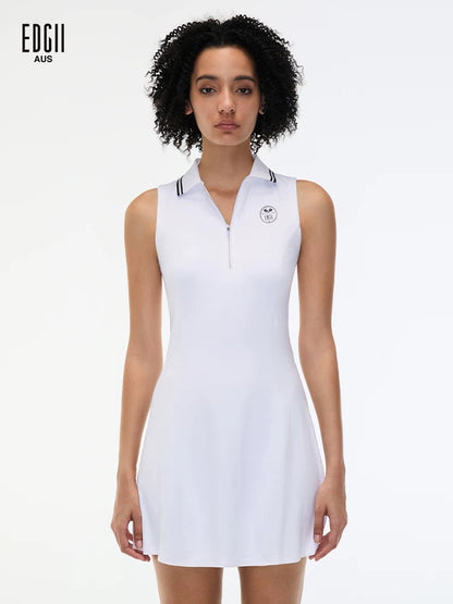 EDGII ED25SS5002 Zipper sleeveless tennis dress (2color)