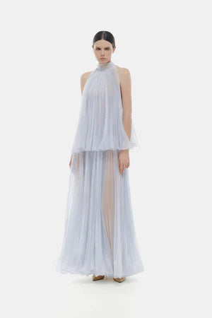 Montsand Violet Pleated Dress
