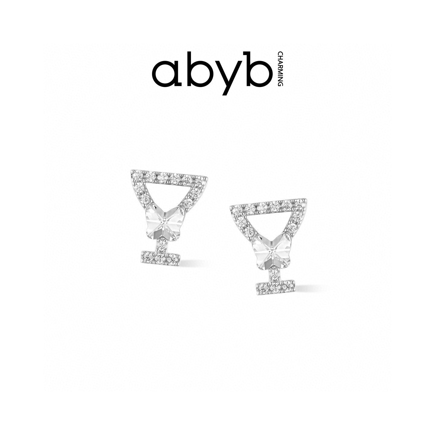 ABYB CHARMING Red Wine Glass Earrings