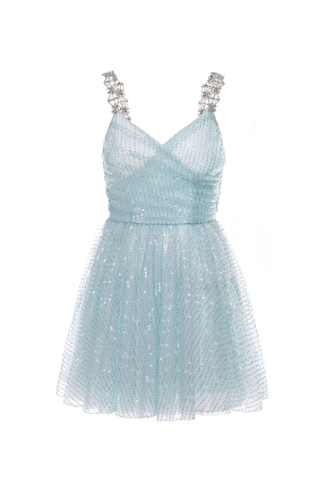 Wardrobes by chen Blue Beaded Sequin Dress